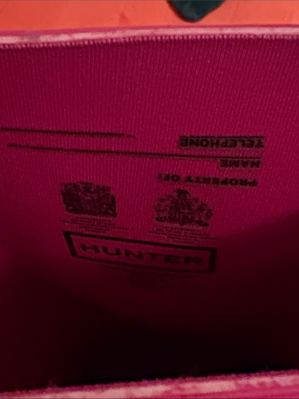 Hunter Hot Pink Glossy Tall Rain Boots - Picture 4 of 6